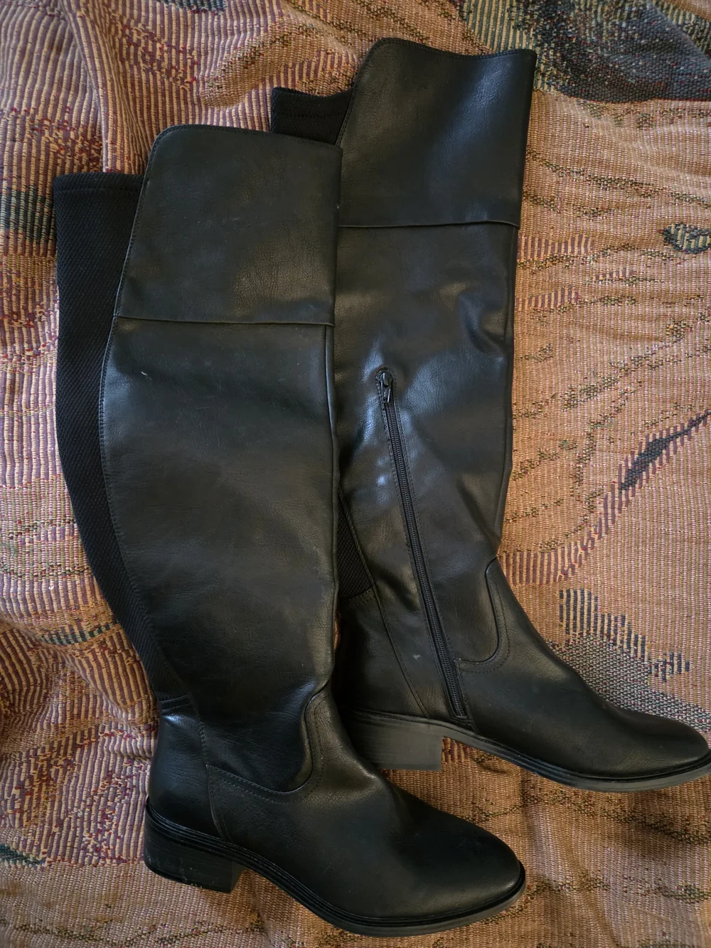 Over The Knee Black Boots Size 10M